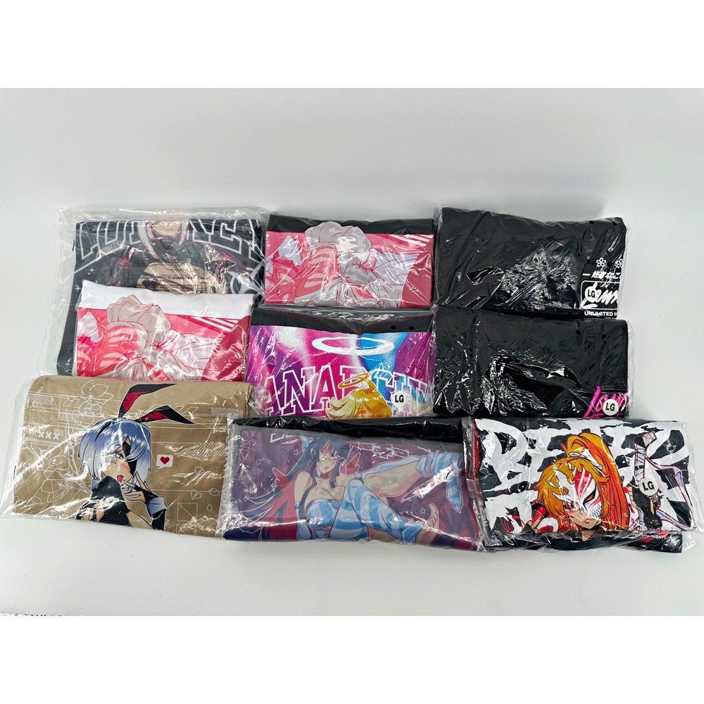 Lowkey Geeks Graphic Print T-Shirt Lot of 17 Multicolor Crew Neck Short Sleeve L